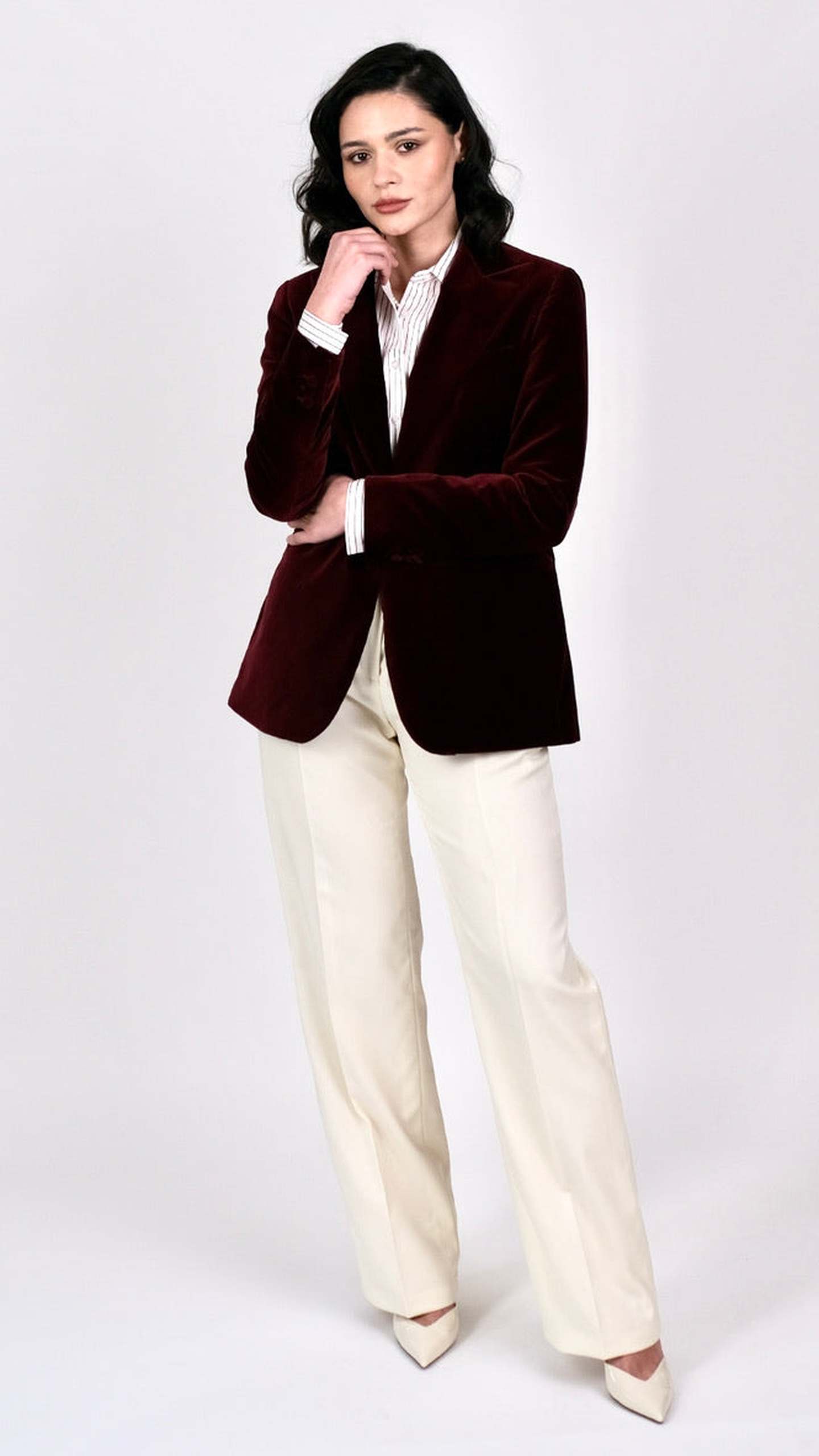 Costum din Catifea Burgundy by Iorgoni