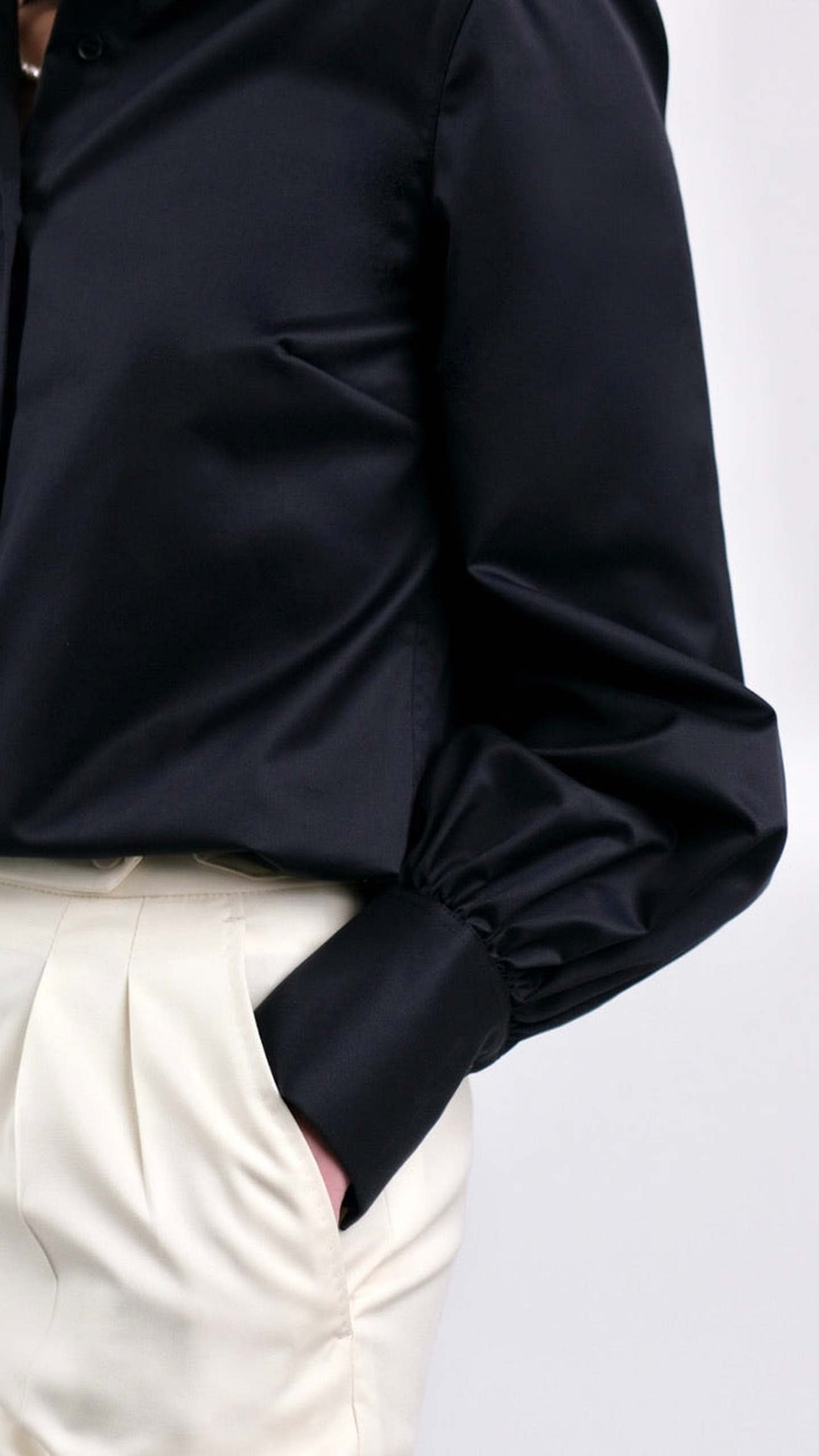 Cămașă Twill Neagră by Iorgoni