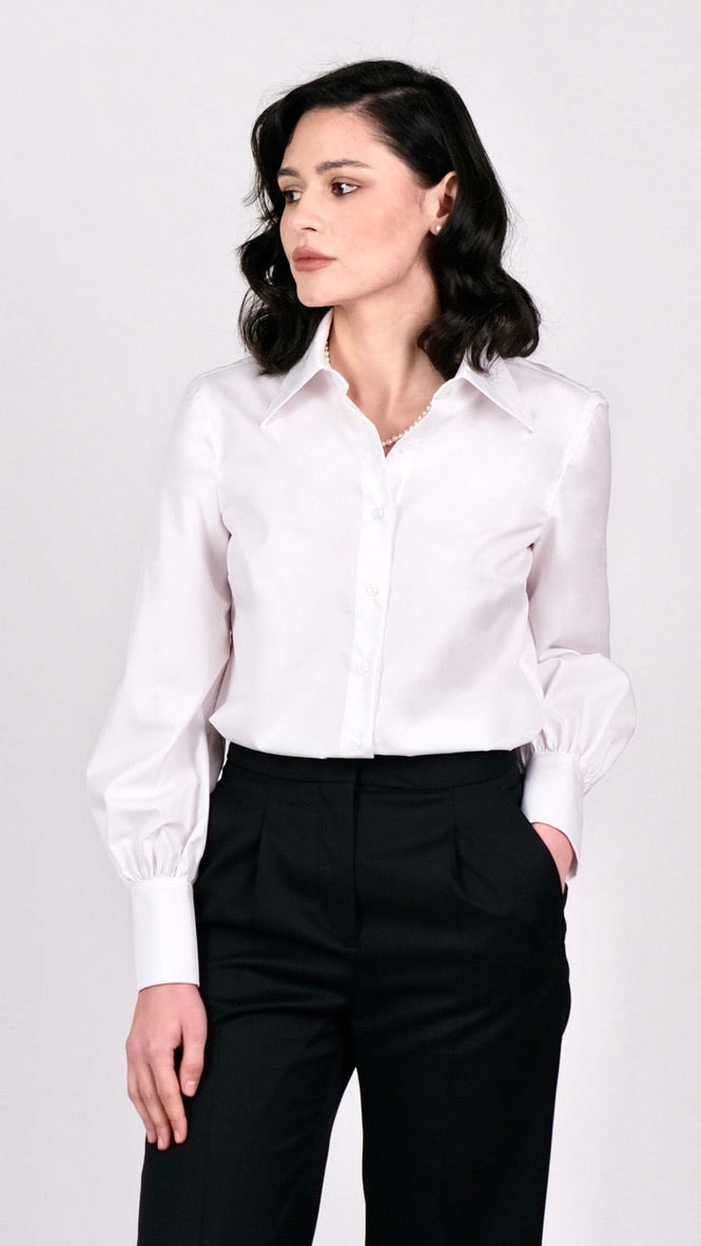 Cămașă Poplin Albă by Iorgoni