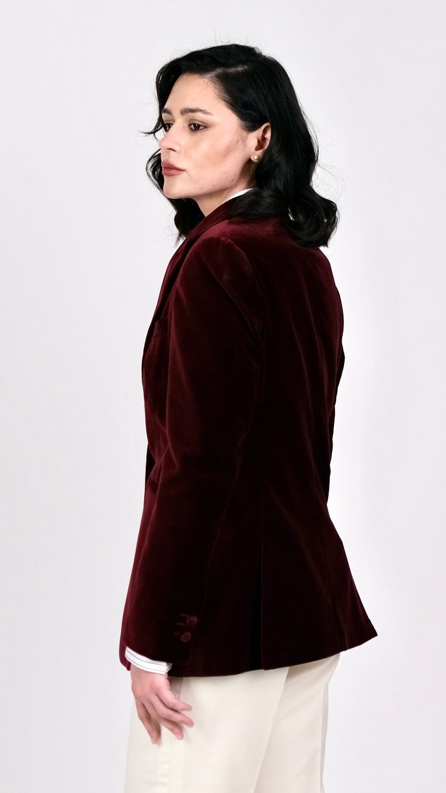 Sacou din Catifea Burgundy by Iorgoni