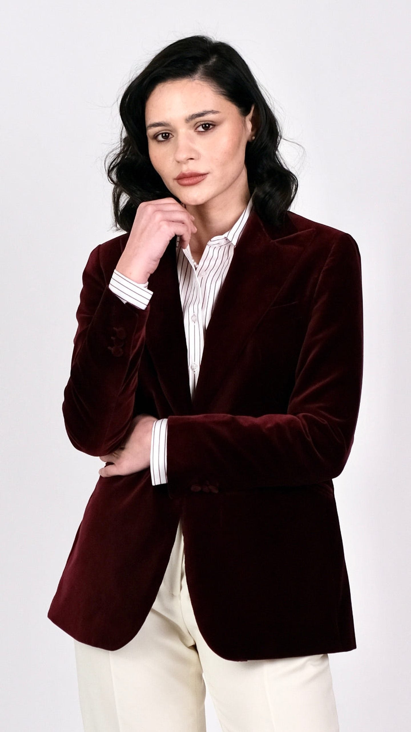 Sacou din Catifea Burgundy by Iorgoni