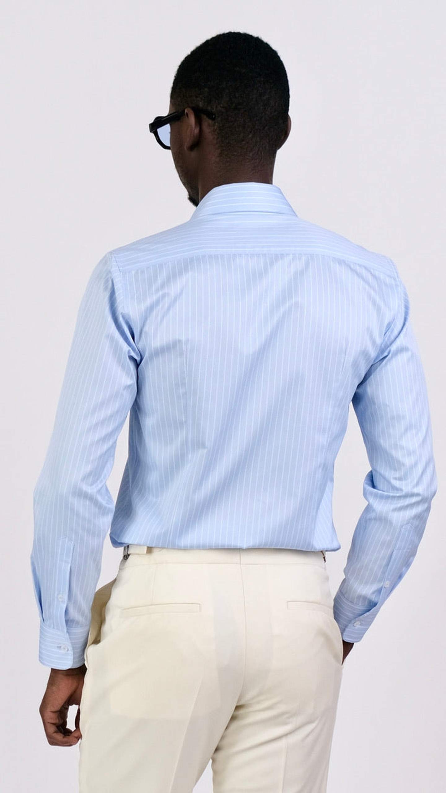 Cămașă Twill cu dungi - Albastru Deschis by Iorgoni