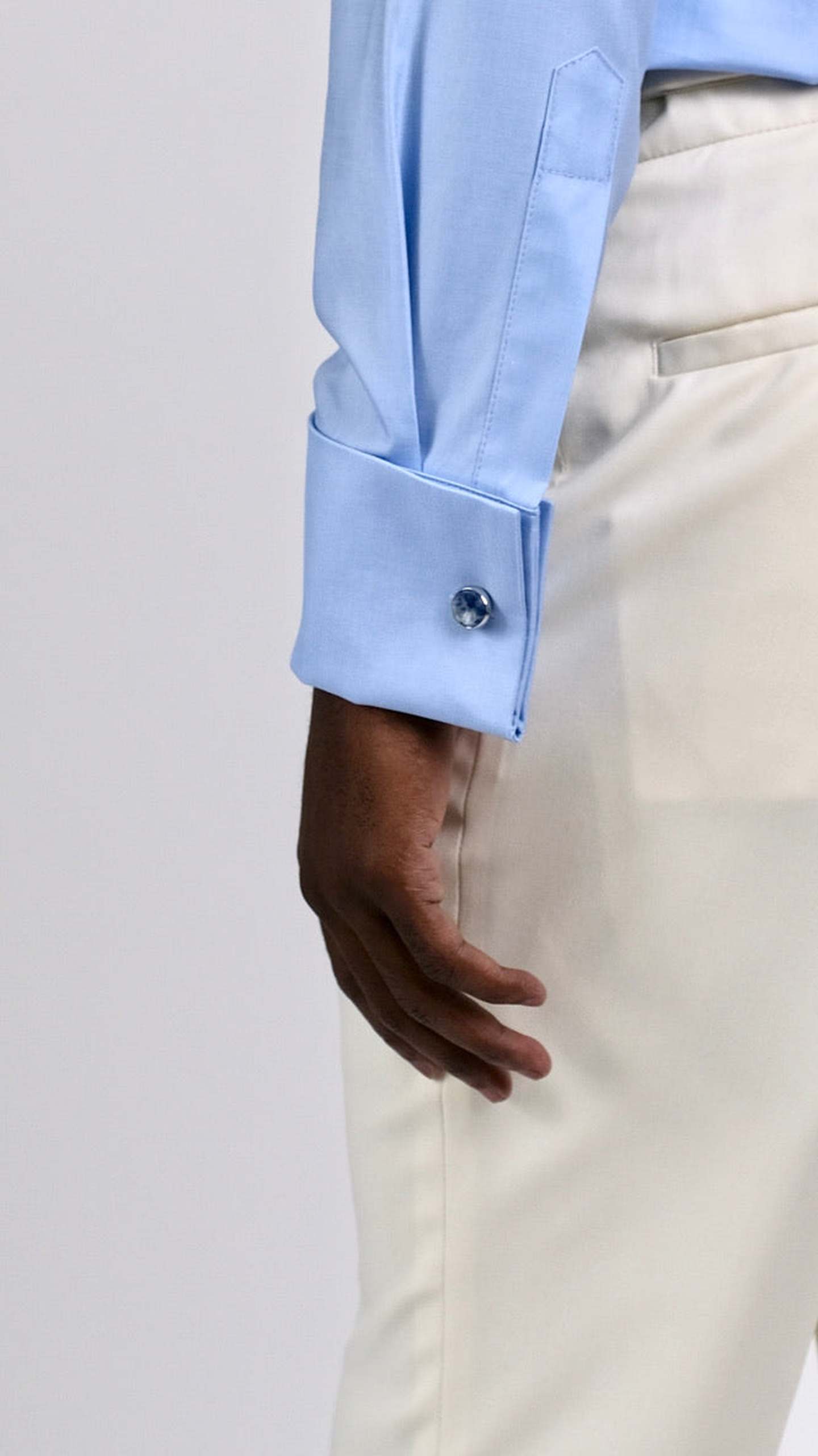 Cămașa Tuxedo cu Plastron - Albastru Deschis by Iorgoni