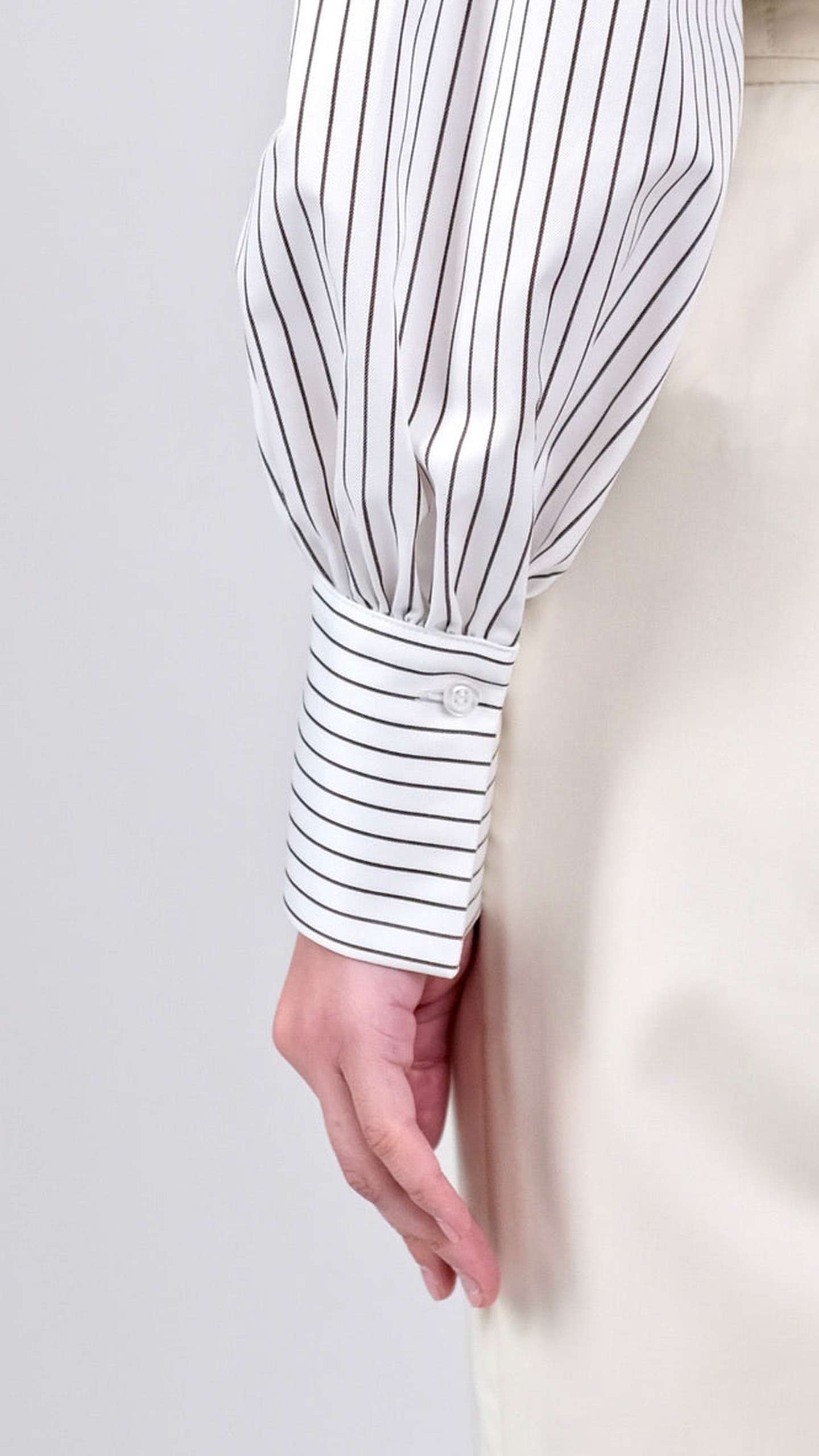 Cămașă Twill cu Dungi - Olive by Iorgoni