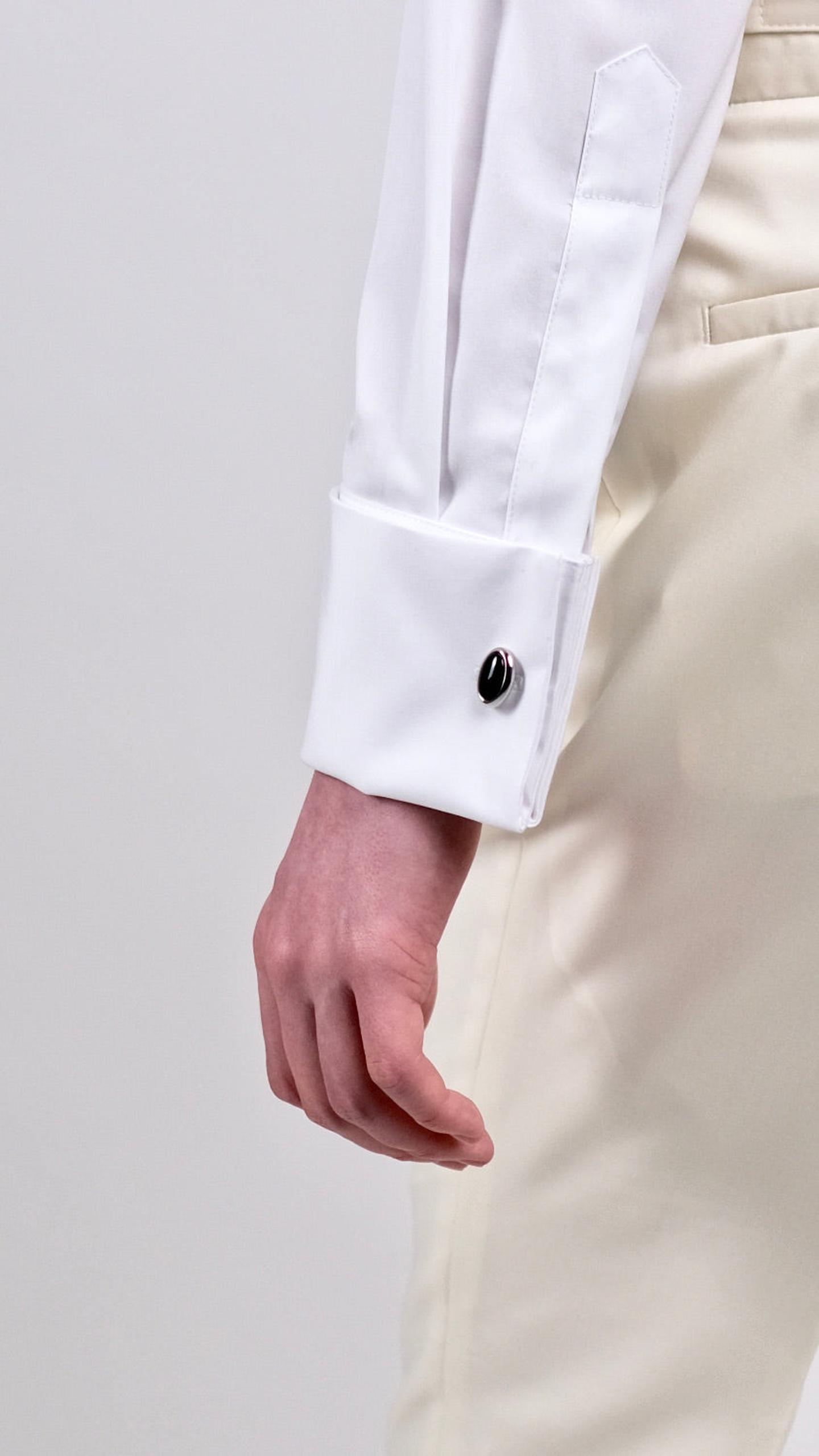 Cămașă Tuxedo cu Plastron - Alb by Iorgoni