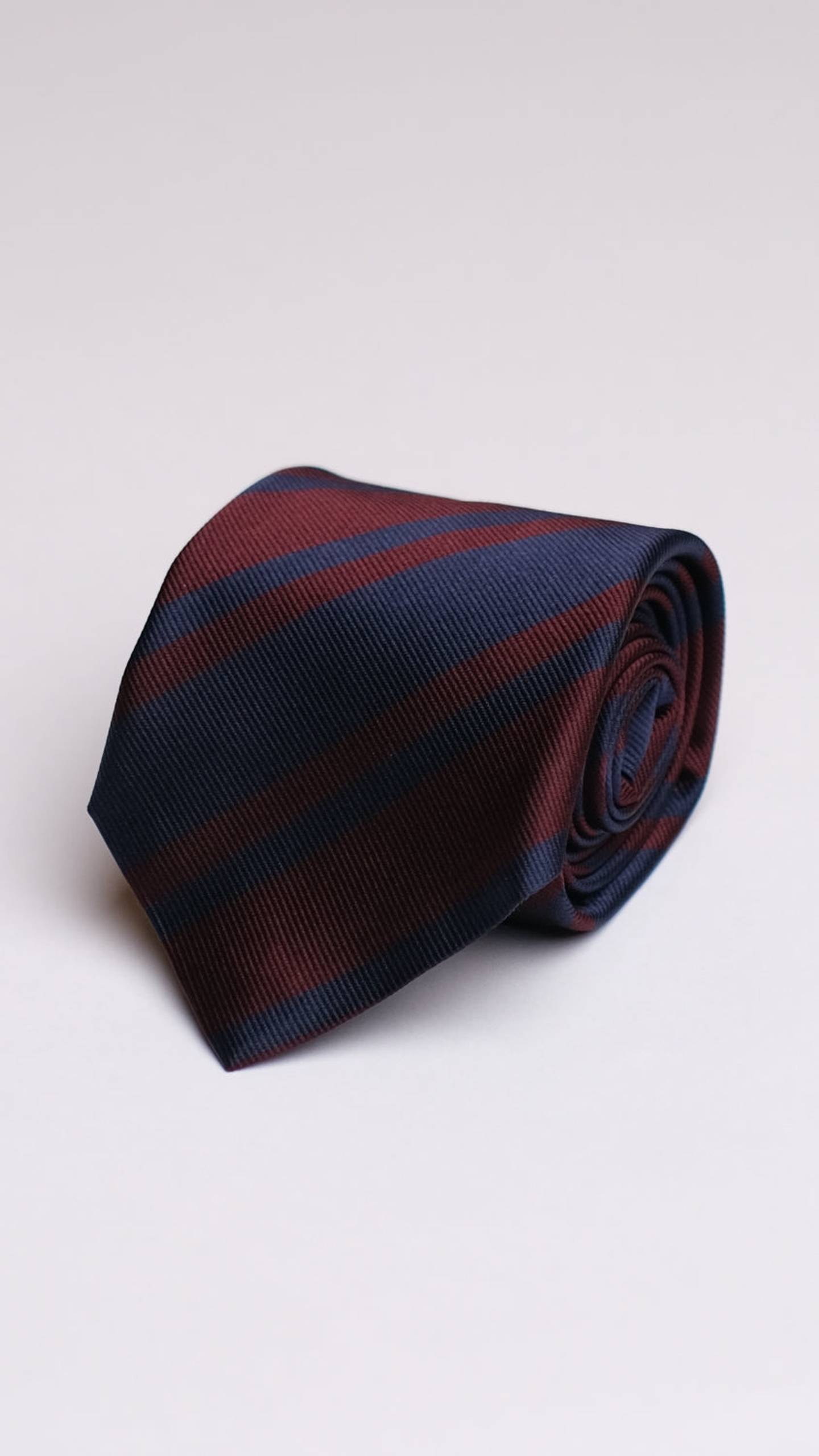 Cravată din mătase Burgundy și Navy by Iorgoni