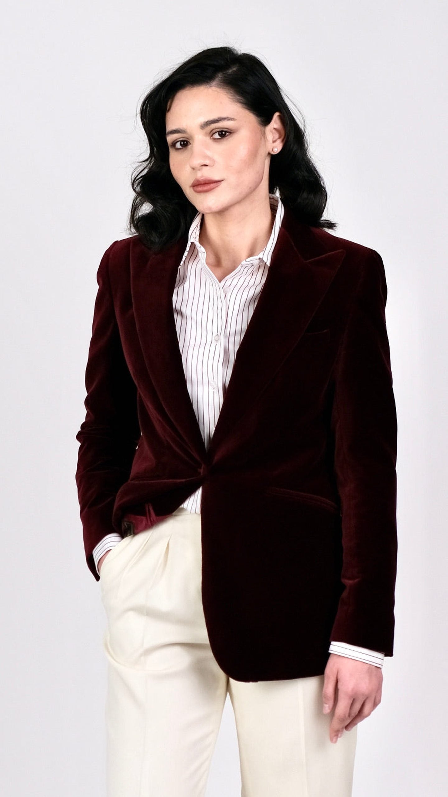 Sacou din Catifea Burgundy by Iorgoni